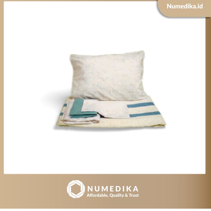 Paket Hemat White Linen Sprei Steik Perlak Sarung Bantal Selimut